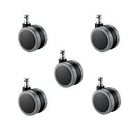 Ruote in nylon morbido da 65 mm. Confezione da 5 unità.